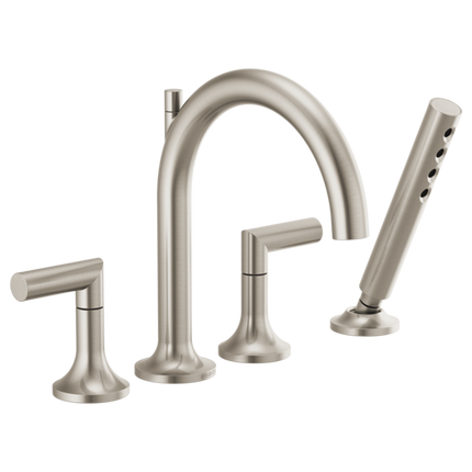 Brizo Roman Tub Faucet with Handshower - Less Handles T67475-BNLHP - Plumbing Market