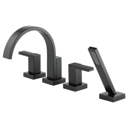 Brizo Roman Tub Faucet with Hand Shower - Less Handles T67480-BLLHP - Plumbing Market
