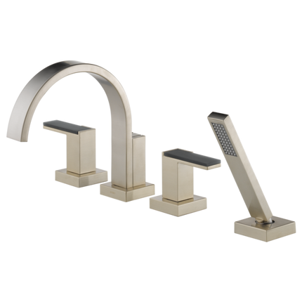 Brizo Roman Tub Faucet with Hand Shower - Less Handles T67480-BNLHP - Plumbing Market