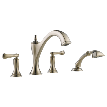 Brizo Roman Tub Faucet with Hand Shower Trim - Less Handles T67485-BNLHP - Plumbing Market