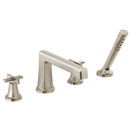 Brizo Roman Tub Faucet With Handshower - Less Handles T67498-NKLHP - Plumbing Market