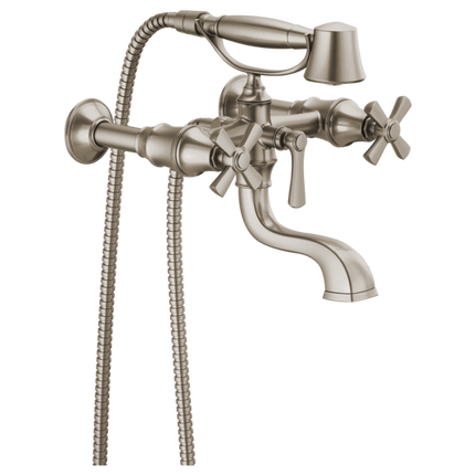 Brizo Two-Handle Tub Filler Trim Kit with Cross Handles T70361-NK - Plumbing Market