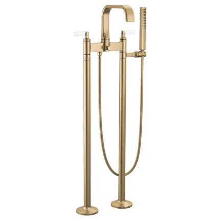 Brizo Two-Handle Tub Filler Trim Kit with Lever Handles T70368-GLCL - Plumbing Market