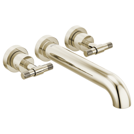 Brizo Two-Handle Wall Mount Tub Filler - Less Handles T70435-PNLHP - Plumbing Market