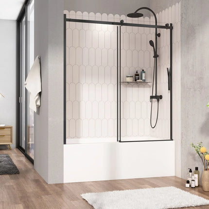 Zitta Bathtub door Vaia alcove, 60", sliding, chrome frame and clear glass, Zitta collection DVI6000BSTC71 - Plumbing Market