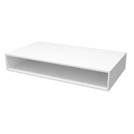 Zitta Open wall counter 36" x 20" matte white, designed to be freestanding or on a sink support, Slik Portfolio collection CXW3620SR0X - Plumbing Market
