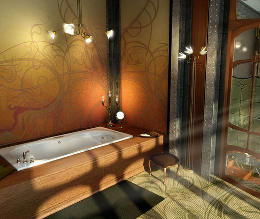 Melodie 66 x 33 Acrylic Alcove Center Drain Bathtub in White - Plumbing Market