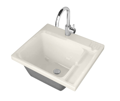 Maax Evia 25 x 22 Acrylic Single Bowl Sink in Biscuit 100898-000-007-000 - Plumbing Market