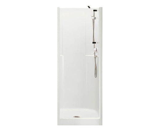 MAAX Biarritz 40 30 x 32 AcrylX Alcove Center Drain One-Piece Shower in White Maax
