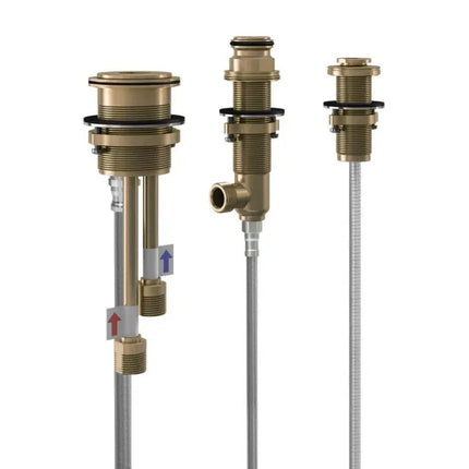 Kalia Rough-In 3-Piece Deckmount Tub Filler with Handshower and Test Cap Without Cartridge Kalia