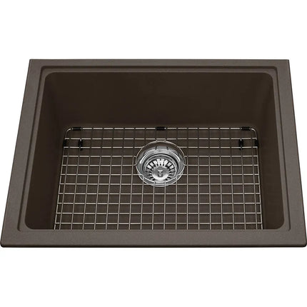 Kindred Mythos 23" x 18.12" Single Bowl Undermount Granite Sink Granite Storm KGS2U-8SM Kindred