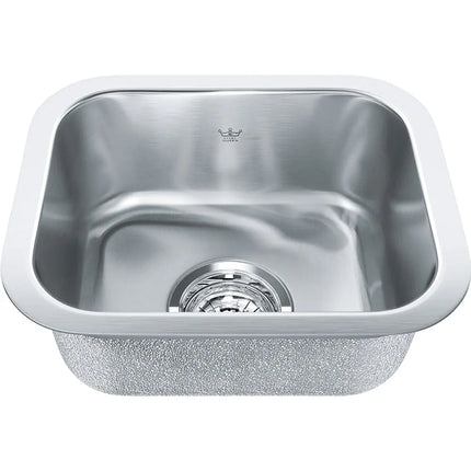 Kindred Steel Queen 13.38" x 11" Single Bowl Undermount Sink Stainless Steel QSU1113-6 Kindred