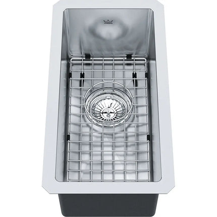 Kindred Single Bowl 10" x 19" Undermount Sink With Bottom Grid Stainless Steel KCUS8A-8-10BG Kindred
