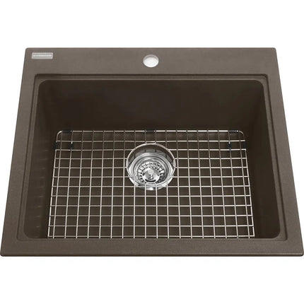 Kindred Mythos 23" x 20.5" Single Bowl Drop-in Granite Sink Granite Storm KGSL2023-8SM Kindred