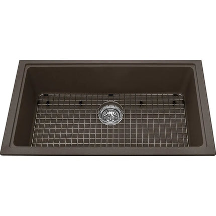 Kindred Mythos 31.56" x 18.12" Single Bowl Undermount Granite Sink Granite Storm KGS1U-8SM Kindred