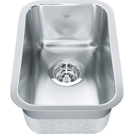 Kindred Steel Queen 11.75" x 17.75" Single Bowl Undermount Sink Stainless Steel QSU1812-7 Kindred