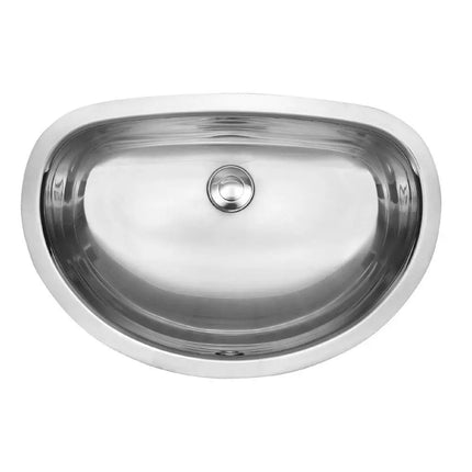 Kindred 20.25" x 13.69" Oval Undermount Bathroom Sink Stainless Steel KSOV1420U-7 Kindred