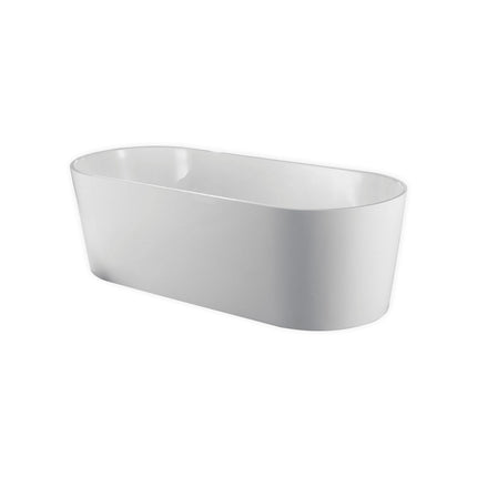 Kube Bath Ovale 67" White Free Standing Bathtub Kube Bath