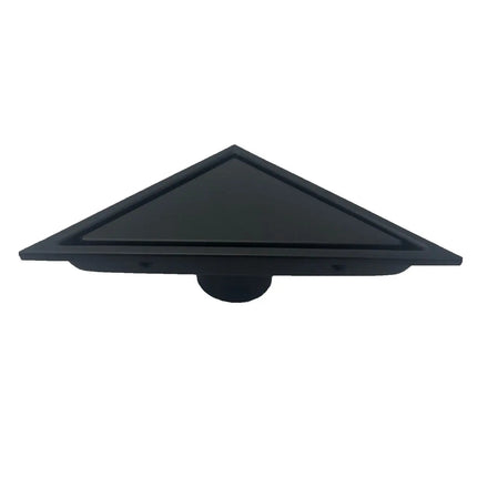 Kube Bath 6.5" Triangle Stainless Steel Tile Grate Shower Drain Matte Black - Plumbing Market