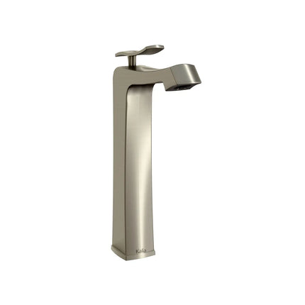 Kalia UMANI 12" Tall Single Hole Lavatory Vessel Bathroom Faucet- Brushed Nickel PVD Kalia