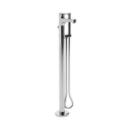 Kalia KONTOUR 37" Floor Mount Tub Filler Bathtub Faucet with Hand Shower- Chrome Kalia