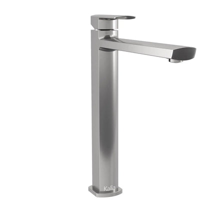 Kalia GRAFIK 11" Tall Single Hole Lavatory Vessel Faucet (Without Drain)- Pure Nickel PVD Kalia