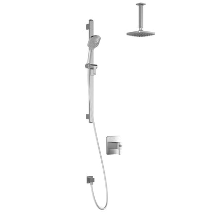 Kalia GRAFIK TCD1 (Valve Not Included) AQUATONIK T/P Coaxial Shower System with Vertical Ceiling Arm- Chrome Kalia
