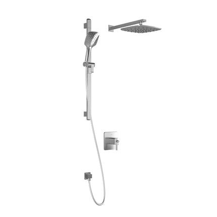 Kalia GRAFIK TCD1 PLUS (Valve Not Included) AQUATONIK T/P Coaxial Shower System with Wall Arm- Chrome Kalia