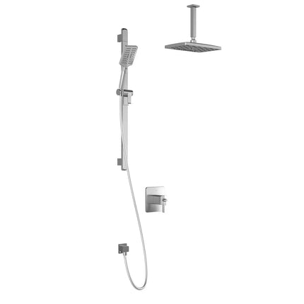 Kalia GRAFIK TCD1 PREMIA (Valve Not Included) AQUATONIK T/P Coaxial Shower System with Vertical Ceiling Arm- Chrome Kalia
