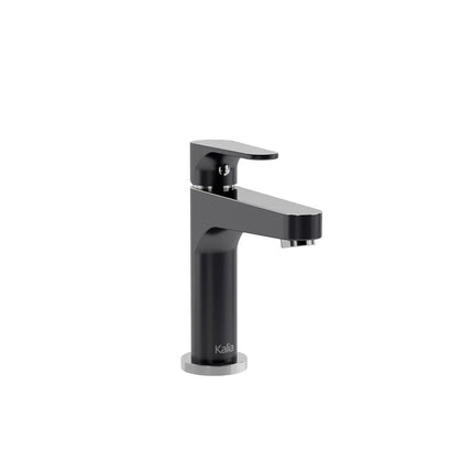Kalia KONTOUR 6.25" Single Hole Lavatory Bathroom Faucet Without Drain- Black/Chrome Kalia