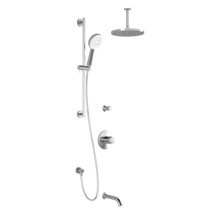 Kalia CITÉ TD3 PLUS (Valves Not Included) AQUATONIK T/P Shower System with Vertical Ceiling Arm- Chrome Kalia