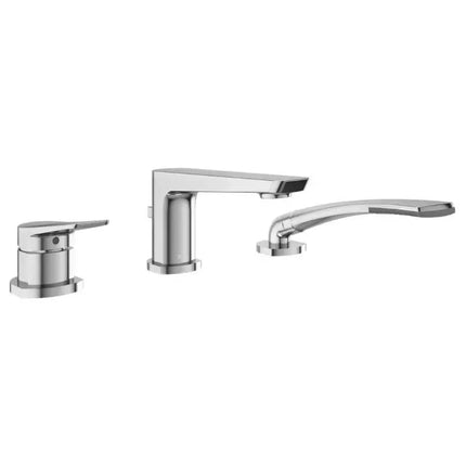 Kalia MOROKA 3-Piece Deck Mount Bathtub Faucet with Hand Shower Cartridge Included Without Rough-in - Chrome Kalia