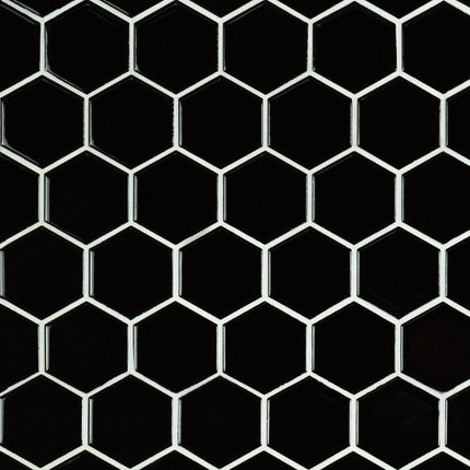 MSI SURFACES BLACK 2" HEXAGON GLOSSY (Sold Per Box) SMOT-PT-RETNERO-2HEXG MSI Surfaces