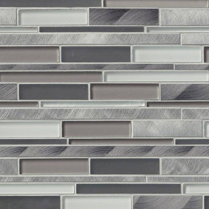 MSI SURFACES CITYSCAPE INTERLOCKING GLASS & METAL TILE (Sold Per Box) SMOT-GLSMTIL-CS8MM MSI Surfaces