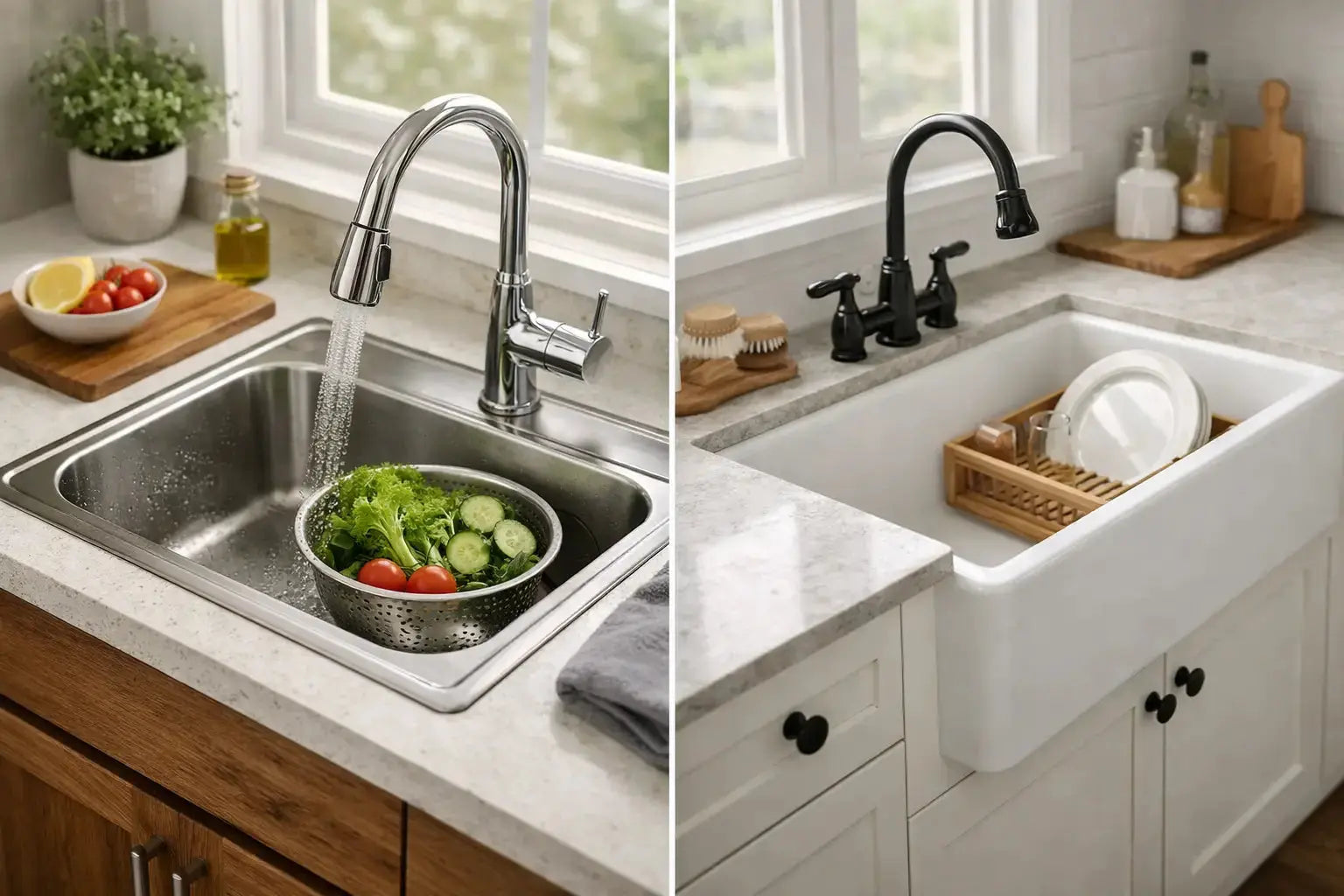 Drop In Sink vs Farmhouse Sink Compared
