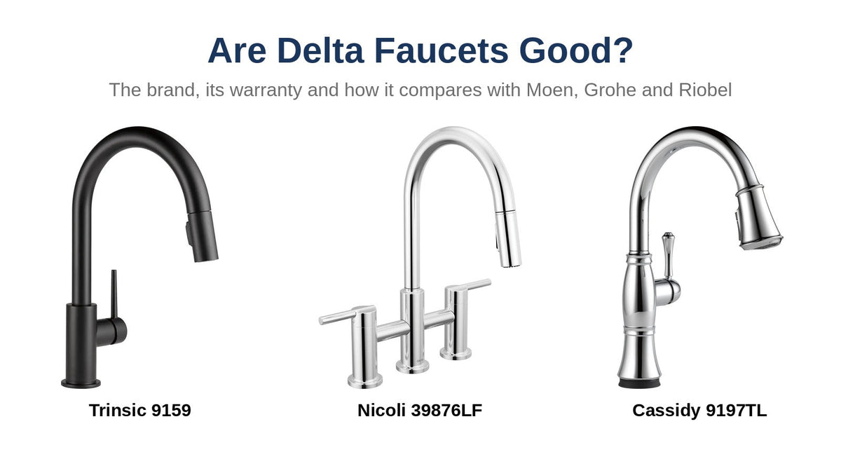 Delta Trinsic 9159, Nicoli 39876LF and Cassidy 9197TL kitchen faucets