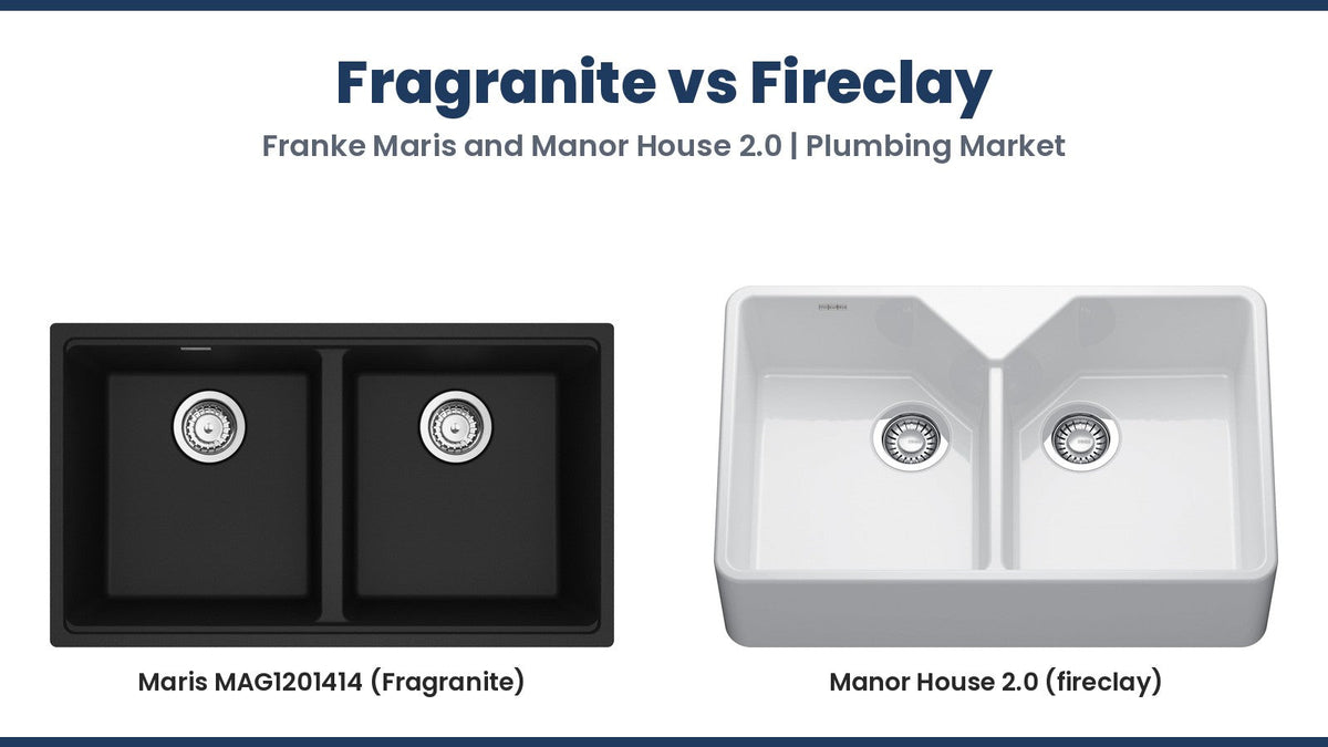 Franke Maris Fragranite sink and Franke Manor House 2.0 fireclay apron-front sink