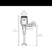 American Standard Ultima Selectronic Exposed Urinal Flush Valve, Diaphragm Type, Base Model, 0.125 gpf/0.5 Lpf 624B013.002 - Plumbing Market