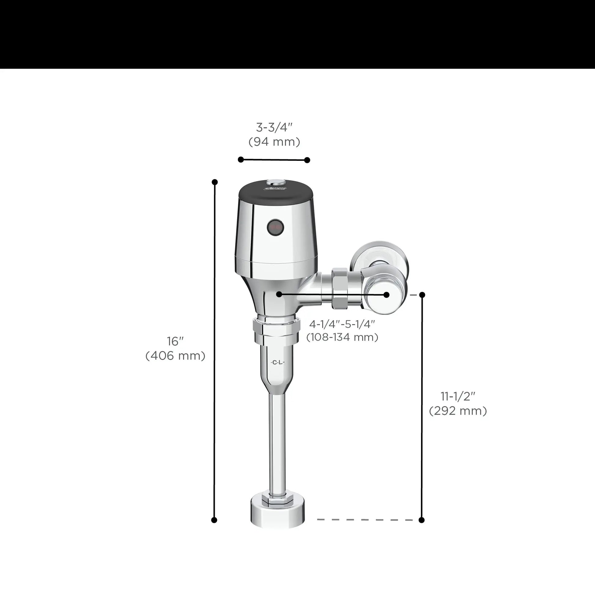 American Standard Ultima Selectronic Exposed Urinal Flush Valve, Diaphragm Type, Base Model, 0.125 gpf/0.5 Lpf 624B013.002 - Plumbing Market