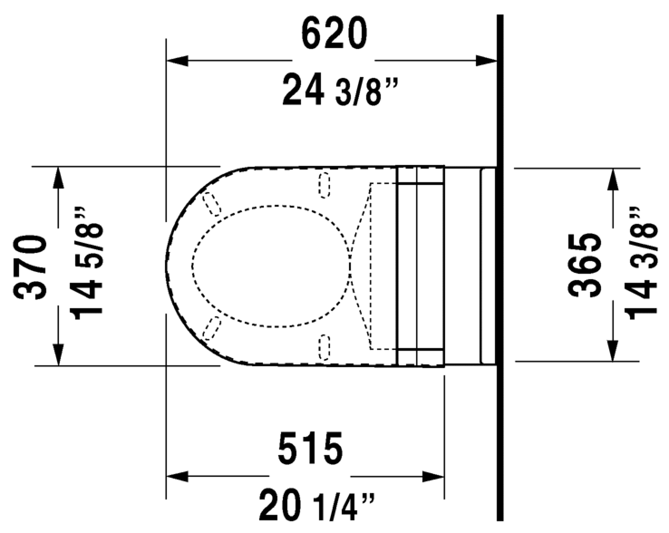 Duravit Starck 3 wall mount bowl - 2226090092 - 1.6/0.8 gpf - Plumbing Market