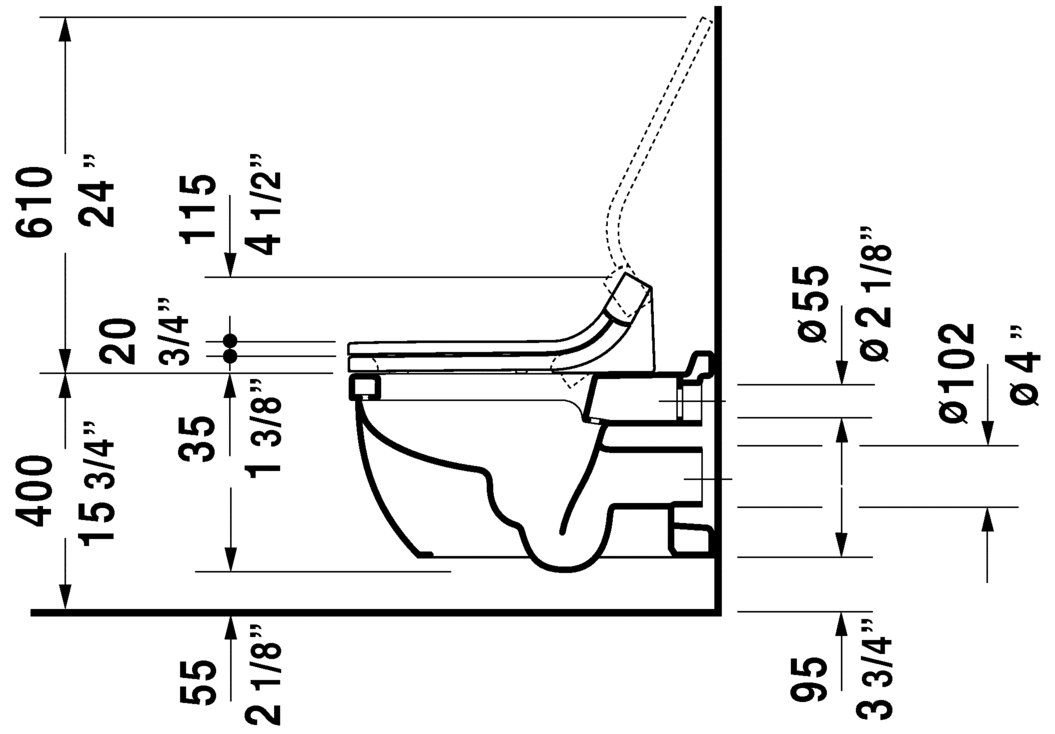 Duravit Starck 3 wall mount bowl - 2226090092 - 1.6/0.8 gpf - Plumbing Market