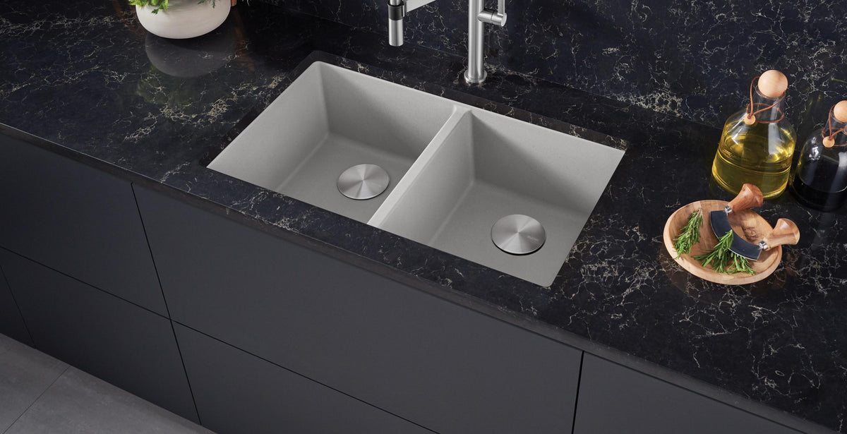 Blanco Precis ADA/CSA 25 3/4" Dual Mount SILGRANIT Kitchen Sink installed