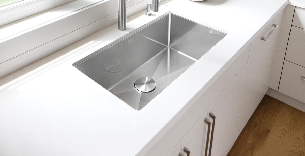 Blanco Radius 10 U 19" Undermount Stainless Steel Kitchen Sink installed