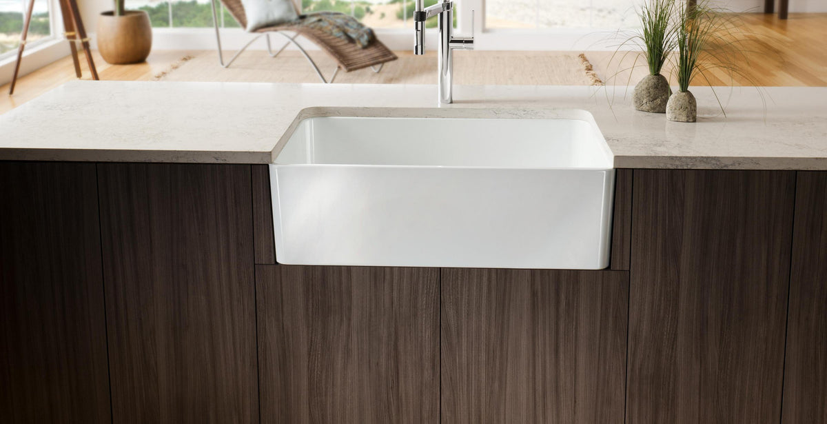 Blanco Cerana Apron Front Ceramic Kitchen Sink installed