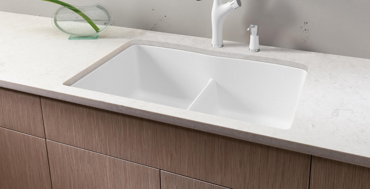 Blanco Diamond U 2 32" Undermount SILGRANIT Kitchen Sink installed