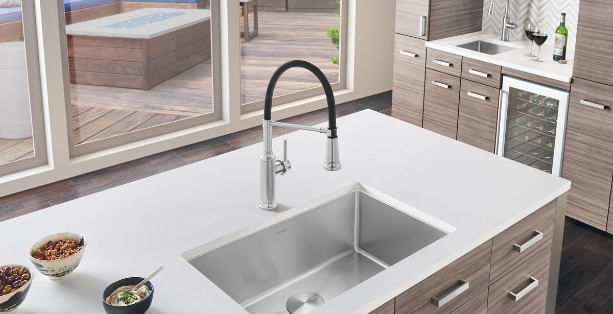 Blanco Empressa kitchen faucet installed in a kitchen
