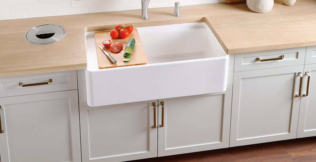 Blanco Profina 36" Apron Front Ceramic Kitchen Sink installed