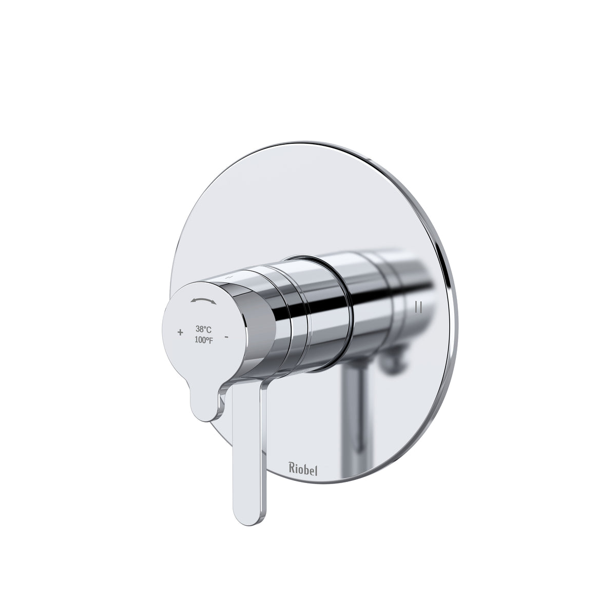 Riobel Nibi Thermostatic/Pressure Balance Valve Trim 1/2" 2-Way, 2 Functions - Chrome (TNB44C)