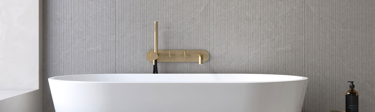 Rubi Lexa Wall-Mounted Bath Faucet Matte Black / Chrome RLX32DBKCC