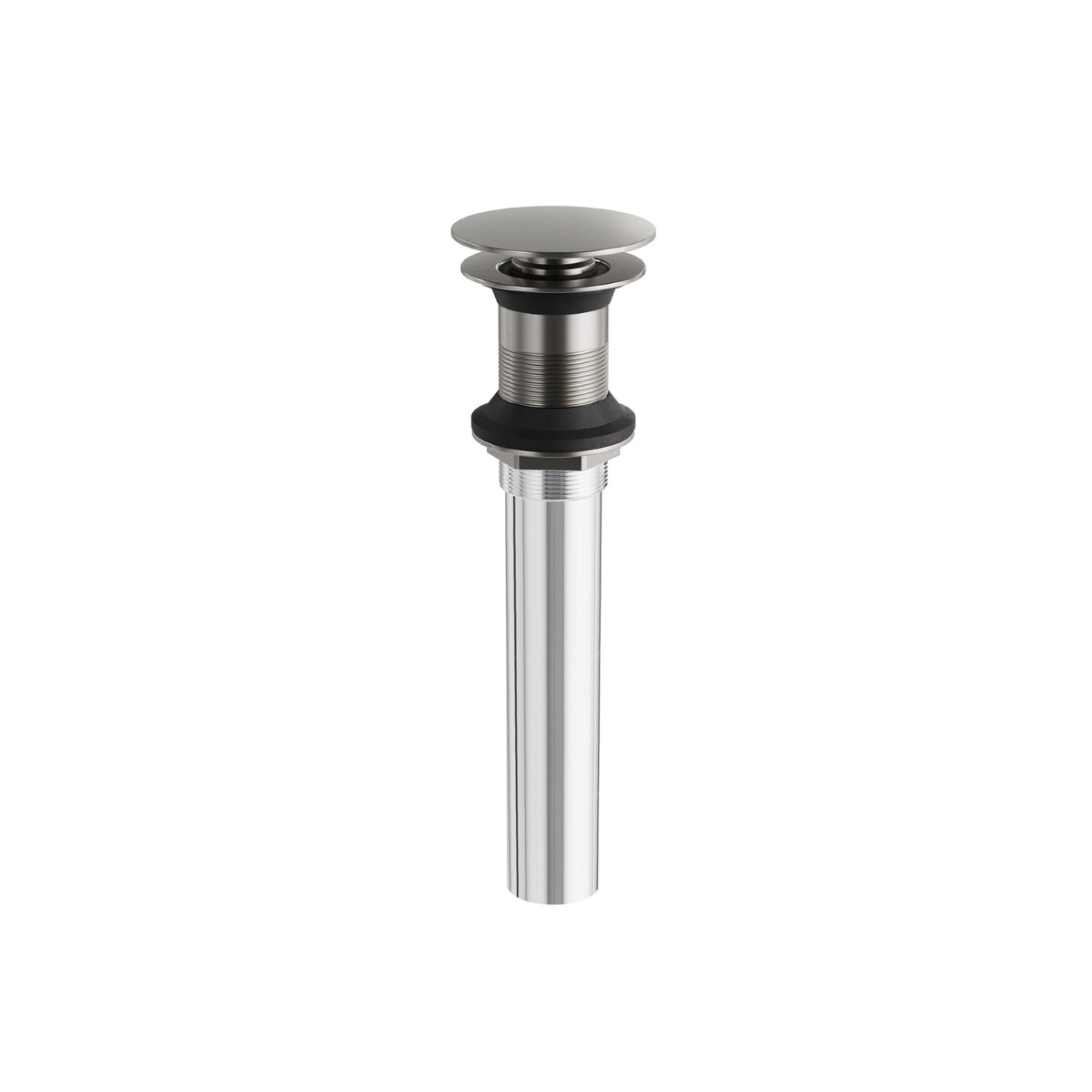 Aquabrass Xpress 1 1/4” Round Press Pop-up Drain 00898 in Brushed Nickel PVD